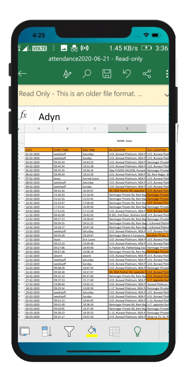 image of the iPhone app